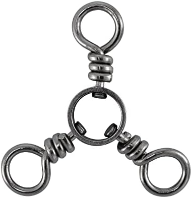 Dr.Fish 50 Pack 3 Way Swivel Fishing Tackle 30-220Lb Catfish Swivels Three Way Rigs Freshwater Saltwater Catfish Tackle by DrFish