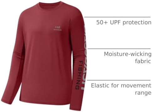 BASSDASH Fishing T Shirts for Men UV Sun Protection UPF 50+ Long Sleeve Tee T-Shirt - Image 3