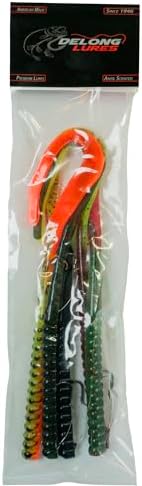 Delong Lures Fishing Lures Bass Set, 10" Pre-Rigged Weedless Swim Bait, Twister Tail Bass Fishing Lures, Extra Durable Soft Plastic Baits for Freshwater - 5 pcs Bass Baits and Lures Pack, Made in USA - Image 5