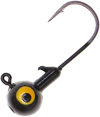 Fishing Lures Jig Heads,Ball Heads 1/32oz-1oz,Sharp Fishing Hooks for Freshwater or Saltwater by Temorah