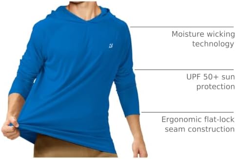 Roadbox Mens Fishing Sun Hoodie, Long Sleeve UPF 50+ UV Protection Shirts - Image 4