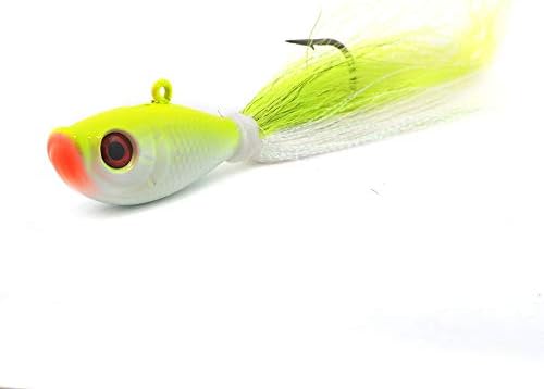 Kmucutie 2 pcs Deer Tail haiKr bucktail Jig Saltwater or Freshwater Bait 2oz / 3oz/4oz/6oz/8oz，for bass flounder fluke Striper Fishing Lure - Image 5