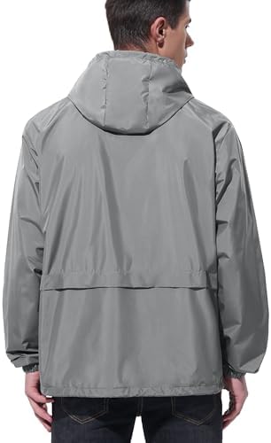 UIQUR Mens Rain Jacket Raincoat Waterproof Windbreaker - Image 2