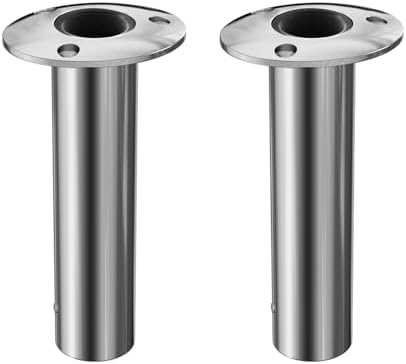 2Pcs Rod Holders for Fishing Boat, Heavy Duty 316 Stainless Steel Fishing Rod Pole Holder, Flush Mount, 15/30/90 Degree by METRAXION