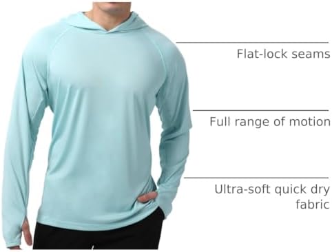Men's UPF 50+ Sun Protection Hoodie, Long Sleeve Fishing Shirt - Image 4