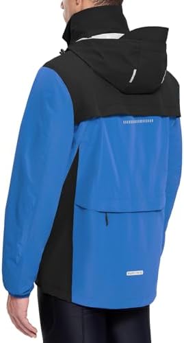 baleaf Men's Rain Jacket Waterproof Hood Lightweight Reflective Packable by baleaf