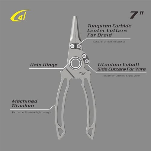 danco 7-Inch Titanium Dual Cutter Fishing Pliers with Sheath and Lanyard - Image 4