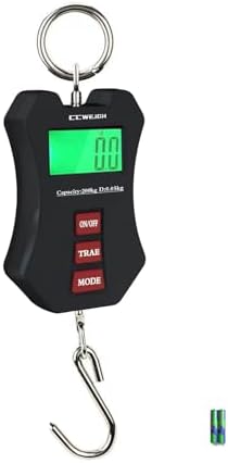 440lb/200kg Digital Crane Scale - Compact LCD Handheld Hanging Scale for Garage, Farm, Hunting, Fishing & More(200kg/Black) by CCWEIGH