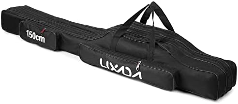 Lixada Fishing Rod Case - 3 Layers Oxford Bag, Portable Folding Carrier for Rods and Reels, Tackle Storage Travel Bag, 90cm/120cm/150cm Optional by WelconetoLixada