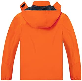 TEZO Mens Rain Jacket Waterproof with Hooded Hiking Coat Lightweight Windbreaker - Image 3