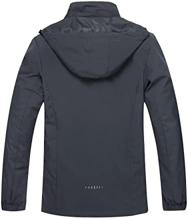 Men's Lightweight Waterproof Rain Jacket,Shell Hooded Outdoor Raincoat Hiking Windbreake jacket - Image 4