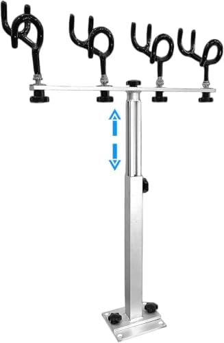 Aluminum Fishing Rod Holder for Boat, 360 Degree Rotation Adjustable Height by Szztul