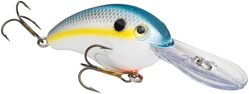 Strike King Pro Model 6XD Fishing Lure, Deep Diving Crankbait, Unique Curved Bill, Free-Floating Rattle Chambers, 1-Ounce, Dives to 19-Feet, Size 1 Treble Hooks by StrikeKing