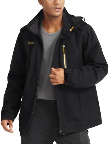 MAGCOMSEN Men's Rain Jacket Lightweight Windbreaker Fishing Raincoat - Image 2
