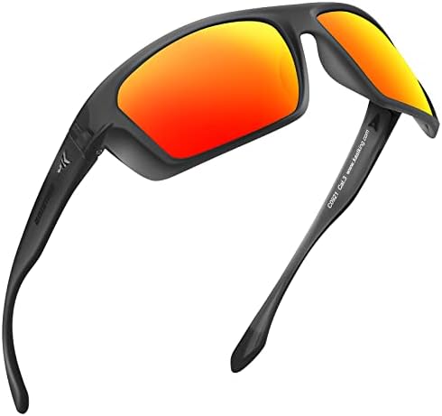 KastKing Huzzah Polarized Sport Sunglasses for Men and Women, Wrap Design by KastKing