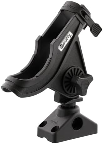 Scotty 0280-BK Rod Holder, Baicaster/Spinning, black W/0241 Side/Deck Mount - Image 3
