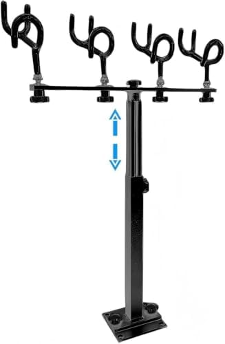 Aluminum Fishing Rod Holder for Boat, 360 Degree Rotation Adjustable Height by Szztul