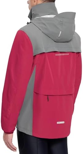 baleaf Men's Rain Jacket Waterproof Hood Lightweight Reflective Packable by baleaf