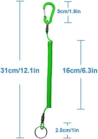 Retractable Coiled Lanyards with Carabiner Clips - Image 2
