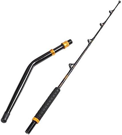 Fiblink Bent Butt Fishing Rod 2-Piece Saltwater Offshore Trolling Rod Big Game Roller Rod Conventional Boat Fishing Pole by Fiblink