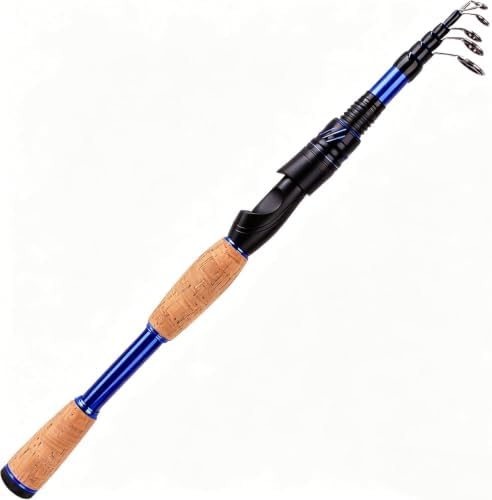 Portable Fishing Rods,Telescopic Spinning Rod with 24T Carbon Blanks & Solid Carbon Tip, Cork Handle Collapsible Rods, Easy to Travel by KULPORT
