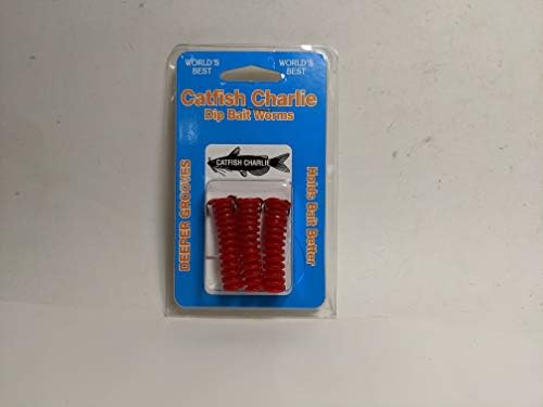 Plastic Dip Bait Worms 3 Count Pack (Choose Color) by Catfish+Charlie