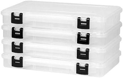 Plano ProLatch 3700 StowAway 4-Pack, Clear and Black, ProLatch Locking System, Transparent Design to Quickly Identify Contents, Fits 3700 Series Tackle Bags by PLANO%C2%AEOutdoors