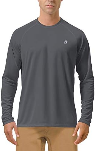 Roadbox Men's UPF 50+ UV Sun Protection Shirts, Long Sleeve Swim Rash Guard by Roadbox