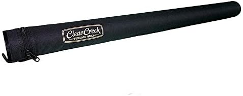 Clear Creek Fly Fishing Rod Tube - 9' - Easy to Carry Complete Protection Storage Case - Interior Divided Organizer and Works with Fresh + Saltwater Rods and Top Brand Name Fishing Rods by Clear+Creek