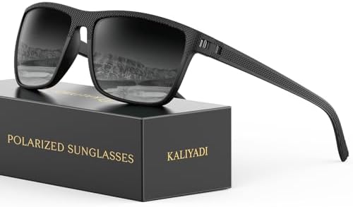 KALIYADI Polarized Sunglasses for Men, Lightweight Sun Glasses with UV Protection for Driving Fishing Golf by KALIYADI