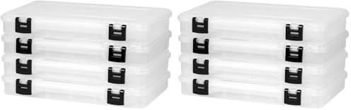Plano ProLatch 3700 StowAway,Clear and Black,ProLatch Locking System,Transparent Design to Quickly Identify Contents,Fits 3700 Series Tackle Bags,4 Count (Pack of 2) by PLANO%C2%AEOutdoors