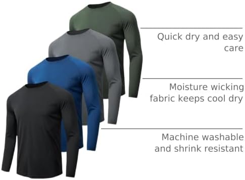 MLYENX 7 Pack Long Sleeve Shirts for Men Sun Protection Quick Dry - Image 4