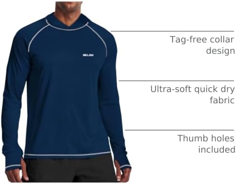 Men's UPF 50+ Sun Protection Hoodie, Long Sleeve Fishing Shirt - Image 4