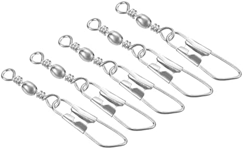 PATIKIL Fishing Barrel Swivel with Safety Snap Carbon Steel by PATIKIL