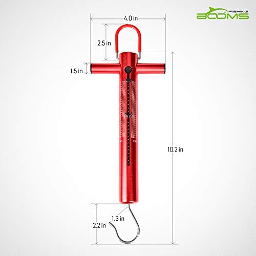 Booms Fishing TS1 Aluminum Tube Spring & Hook Scale 50LB/22KG - Image 6
