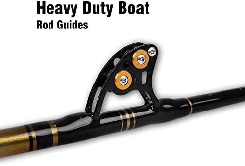 Fiblink Bent Butt Fishing Rod 2-Piece Saltwater Offshore Trolling Rod Big Game Roller Rod Conventional Boat Fishing Pole - Image 3