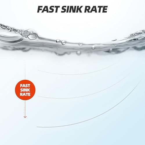 RUNCL 100% Pure Fluorocarbon Fishing Line, RC60 Clear Leader Line 4-50lb - Image 5