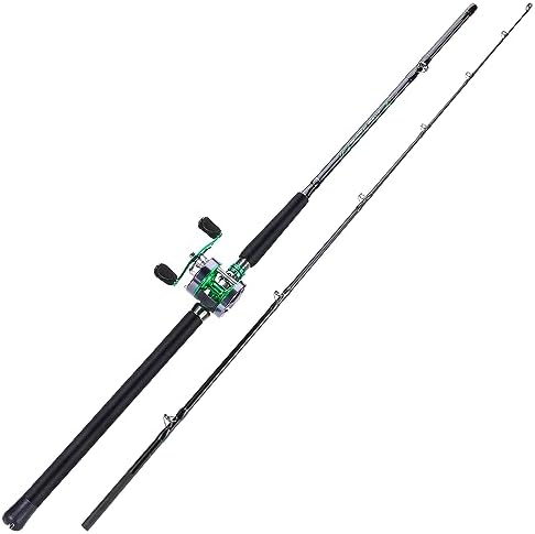 Sougayilang Catfish & Saltwater Surf Combo – 2-Piece Medium Heavy Casting Rod with Conventional Reel, 6+1 Bearings, Aluminum Uplock Seat for Catfish, Salmon, Striper, Bluefish(7'/7'6''/8') - Image 2