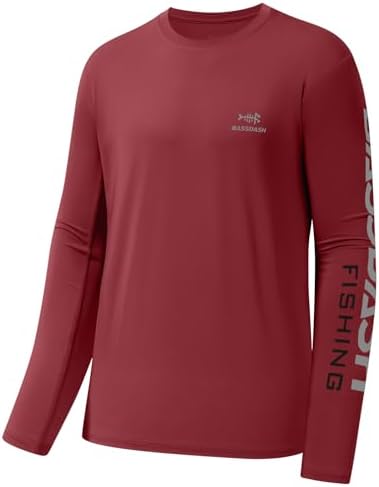 BASSDASH Fishing T Shirts for Men UV Sun Protection UPF 50+ Long Sleeve Tee T-Shirt by Bassdash