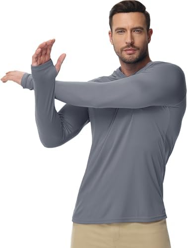 Boladeci Men's UPF 50+ Sun Protection Lightweight Hoodie Shirts Long Sleeve Fishing Shirt SPF UV Hiking Swim - Image 2