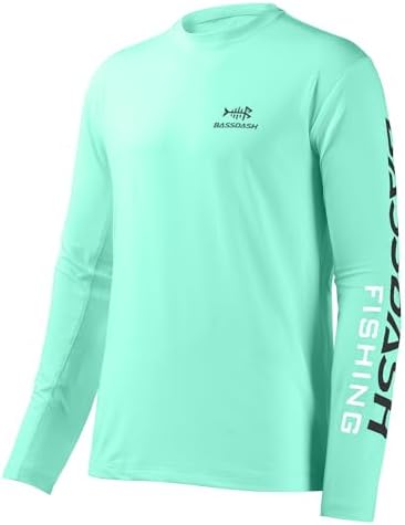 BASSDASH Fishing T Shirts for Men UV Sun Protection UPF 50+ Long Sleeve Tee T-Shirt by Bassdash