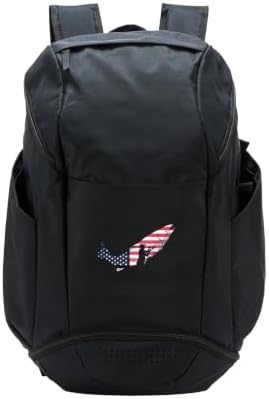 Fishing fishing rod fishing pole Trout USA flag fishing Sport Backpack by Unknown