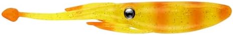 Nomad Design Live Ops Jerksquid 7” Unrigged Jerkshad Soft Bait Lure, Trophy-Class Squid with Reactor-UV & Glow, (3 Pack), for Striped Bass & Snapper by NomadDesign