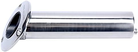 (Set of 2) Amarine-Made Heavy Duty Stainless Steel 316 Deluxe Rod Holders with Drain, Flush Mount Fishing Rod Pole Holders, 30 Degree - Image 7