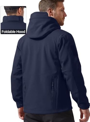 FREE SOLDIER Men's Hooded Waterproof Softshell Jacket - Image 2