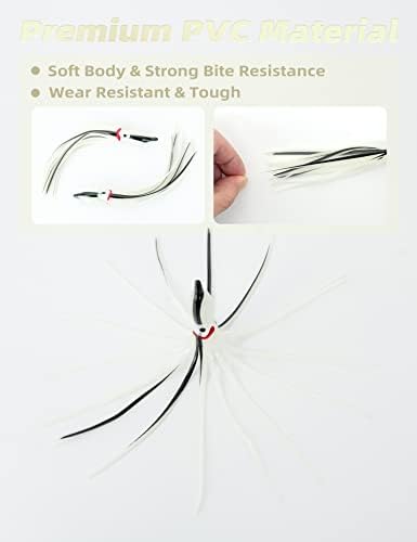 BLUEWING Trolling Squid Skirts Fishing Saltwater 2,3,5,8,12 Inch Octopus Lures 1pcs/5pcs - Image 3
