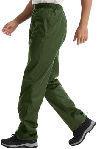 iCreek Men's Rain Pants Waterproof Breathable Lightweight Rain Over Pants - Image 2