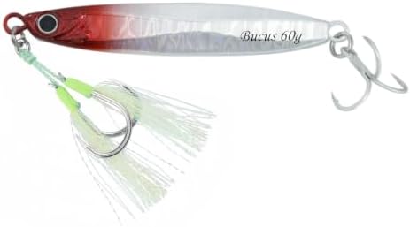 Easy Catch Fishing Jigs Saltwater Laser Lures Jigs Vertical Jigging Spoon Baits for Boat Fishing with Treble Hooks and Double Assist Hook Ideal for Tuna Grouper Snapper Salmon Bass Rockfish Lingcod by SpecializinginFishingTackle