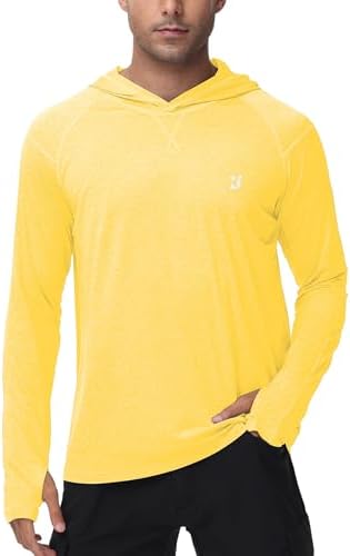 Roadbox Men's UPF 50+ Fishing Shirts, Long Sleeve UV Sun Protection Hoodie by Roadbox