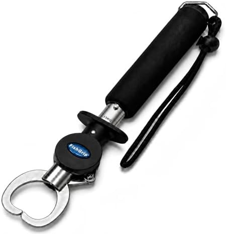 Multifunctional Fishing Scale Fish Lip Gripper with Ruler, 33 lb Portable Fish Grabber Tool with Non-Slip Handle and Wrist Strap for Freshwater Saltwater Fishing by Unknown